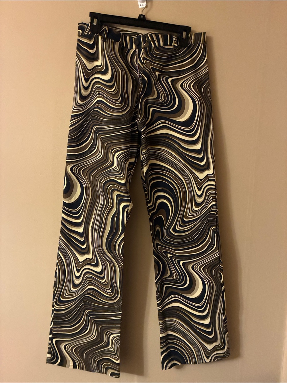 Kids Swirl Print Wide-Leg Pants - Black & Cream